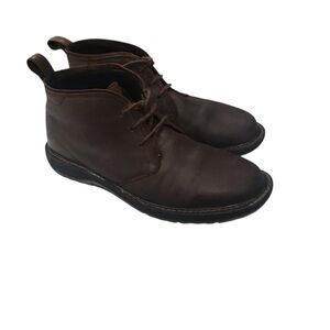 ABEO Leather Brown Comfortable Lace Ankle Shoes 9.5